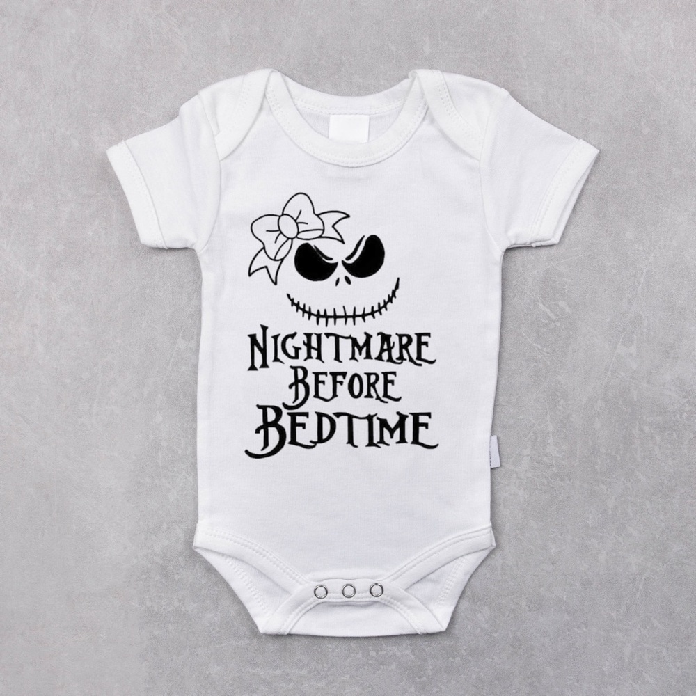 Funny baby onesies. Nightmare before bedtime